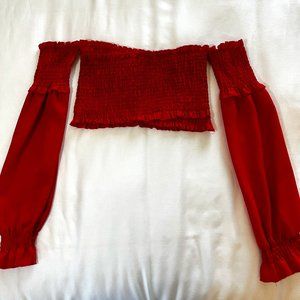 ETOPHY STUDIO Off the shoulder crop top